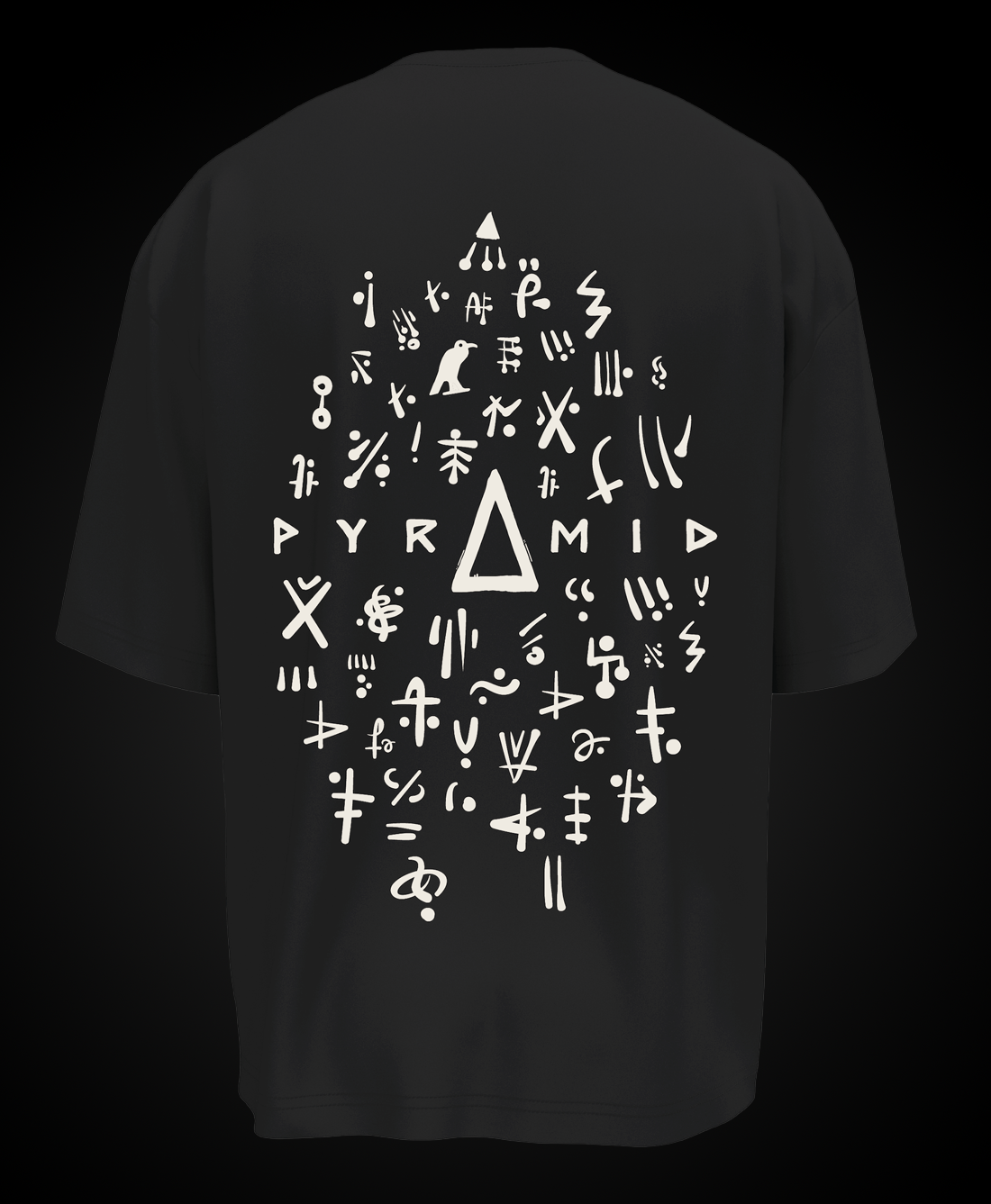 PYRAMID SYMBOLS BLACK T-SHIRT