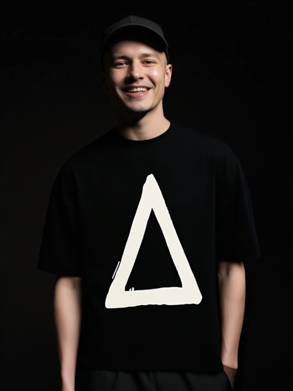 PYRAMID BONE T-SHIRT BLACK & WHITE