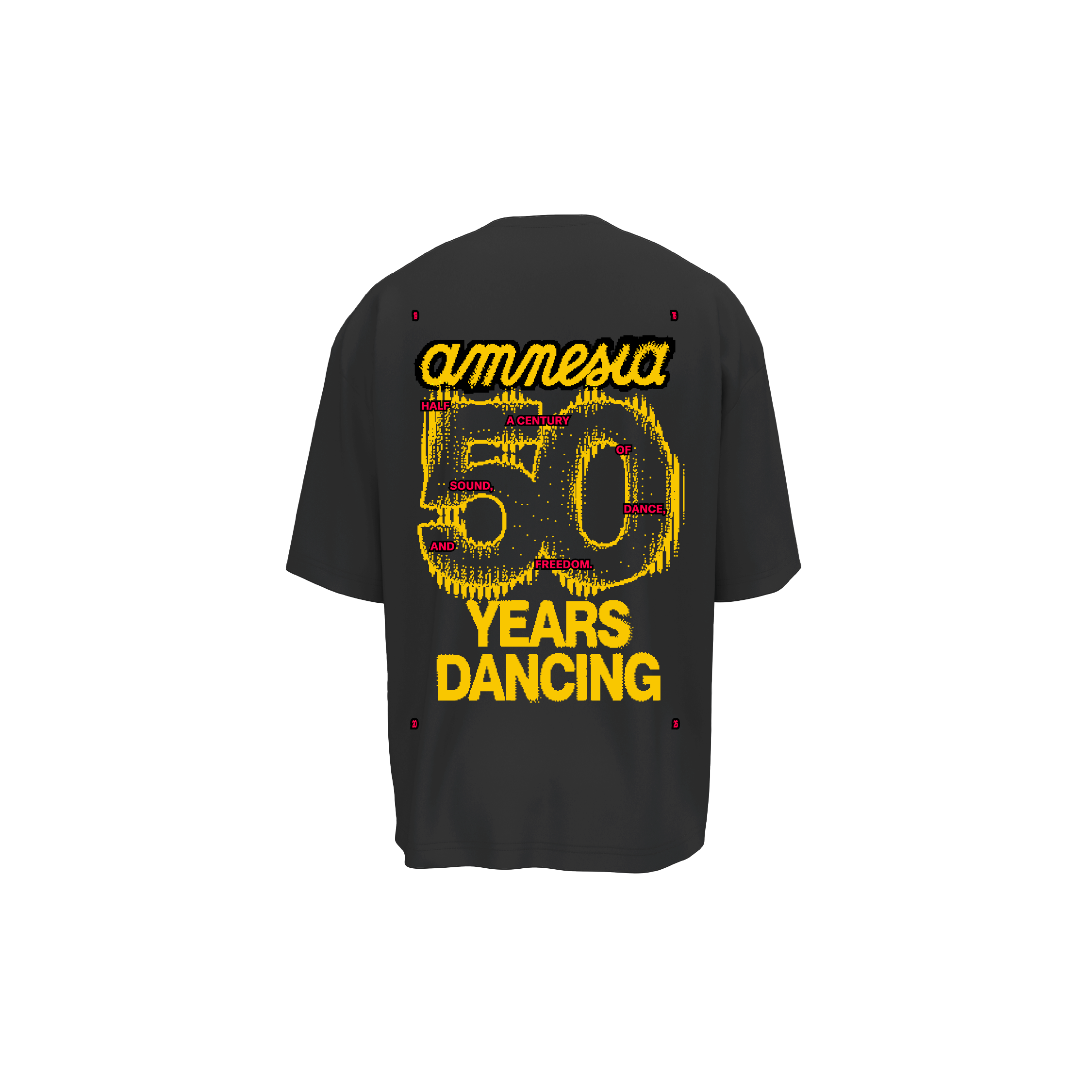AMNESIA 50 YEARS DANCING T-SHIRT
