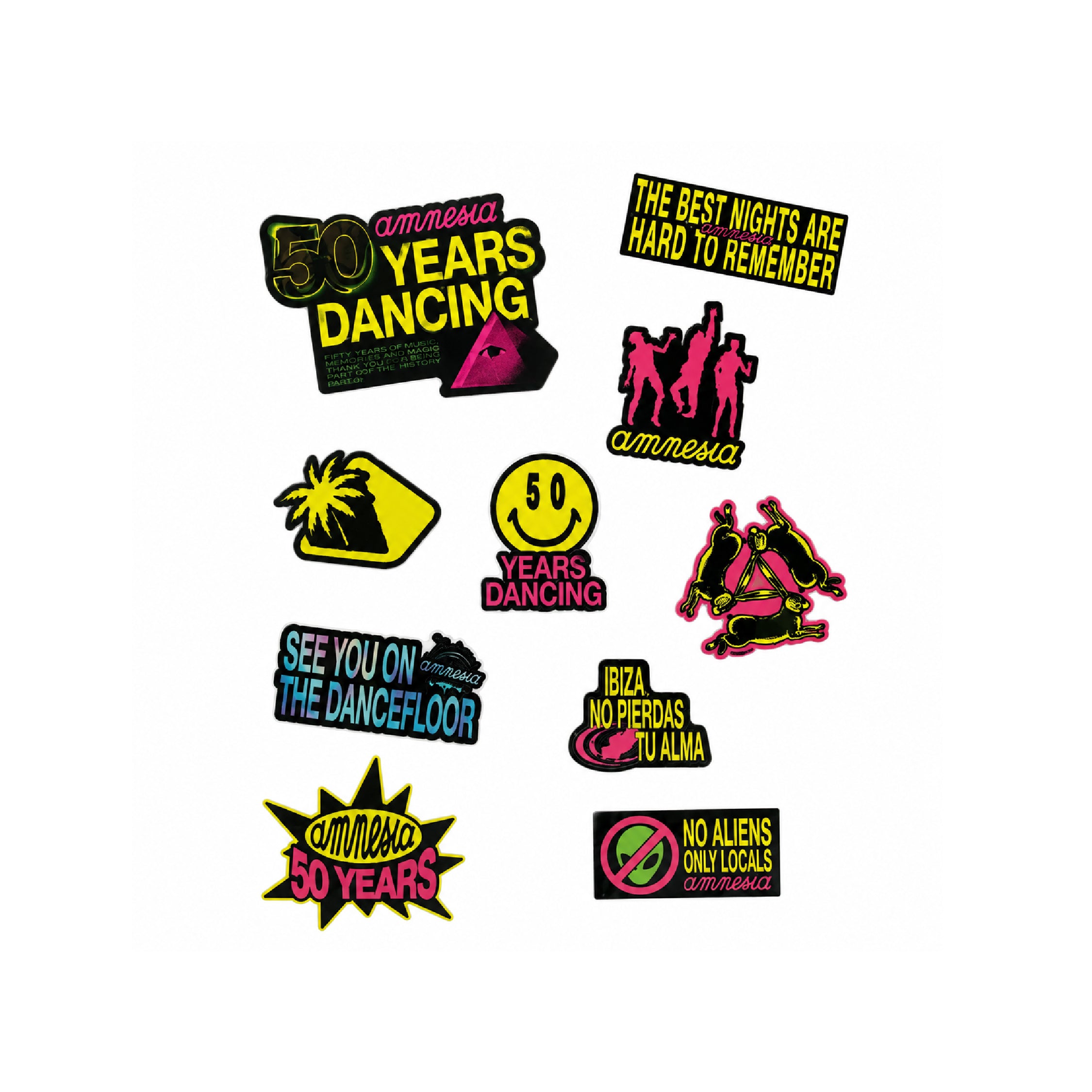 AMNESIA 50 YEARS DANCING STICKER PACK
