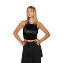 AMNESIA DIAMANTE LOGO CROP TOP