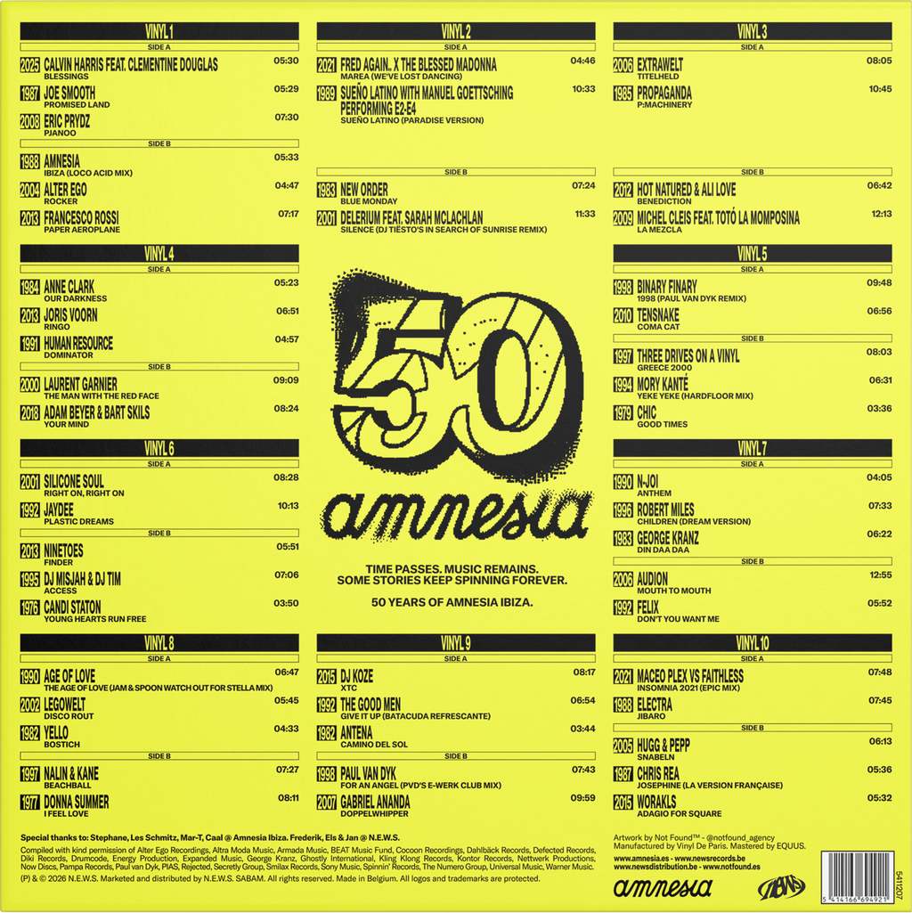 AMNESIA 50th ANNIVERSARY VINYL COLLECTION