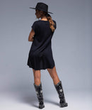 AMNESIA WOMENS CROSS SLEEVELESS T-SHIRT