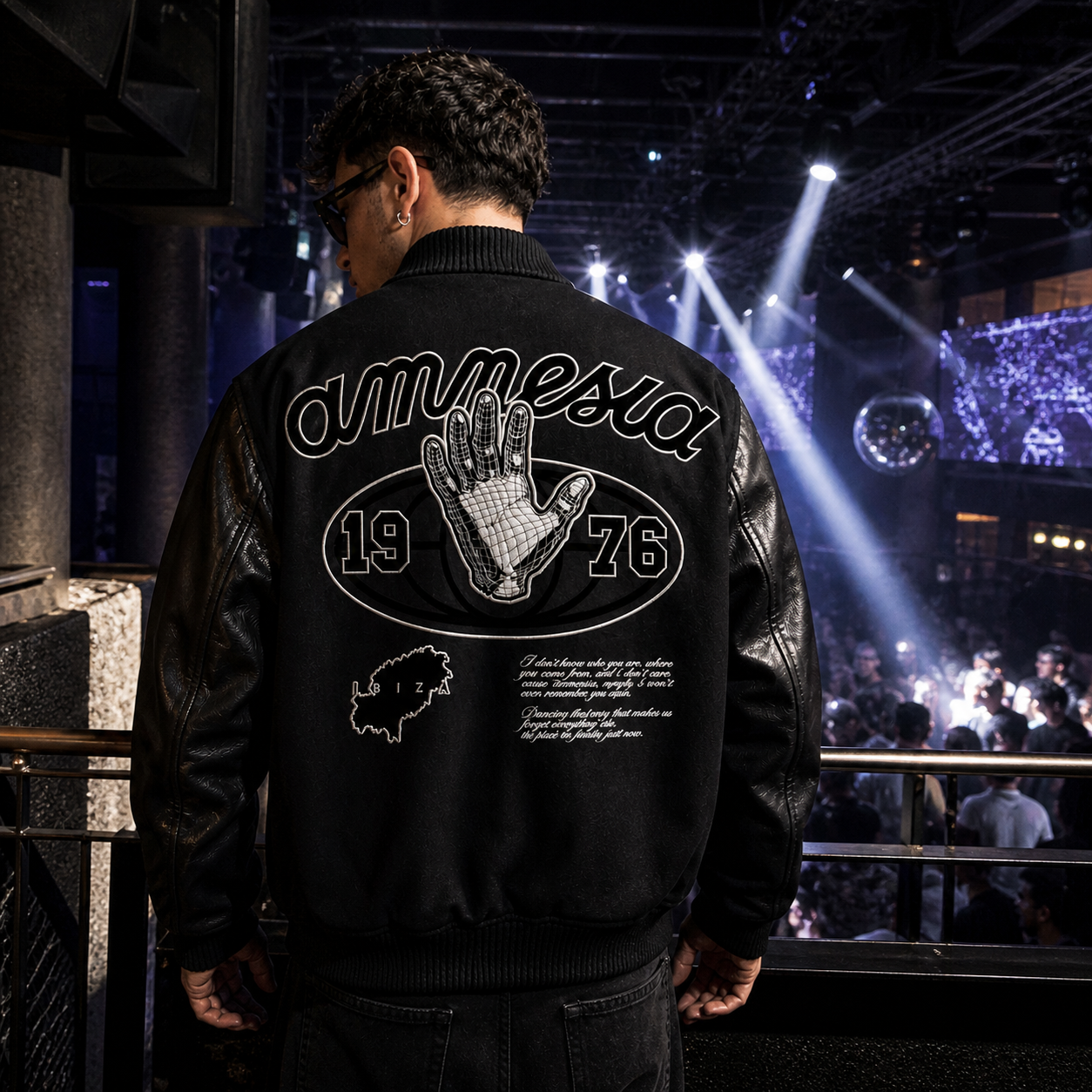 AMNESIA 1976 VARSITY BOMBER JACKET