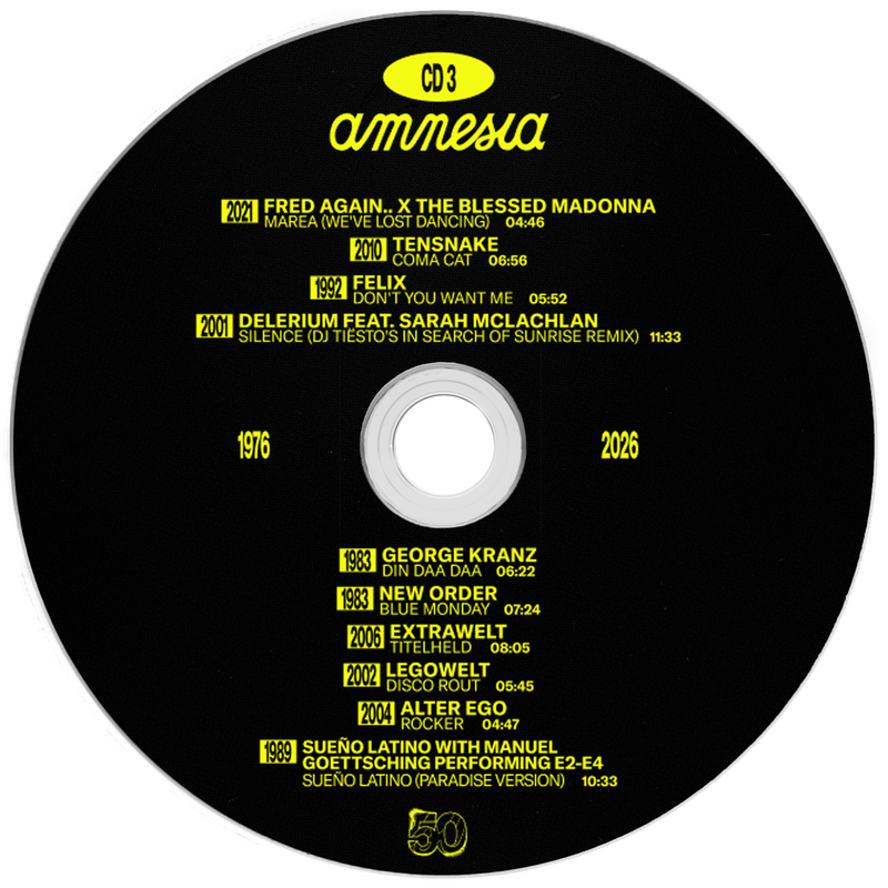 AMNESIA 50th ANNIVERSARY CD COLLECTION