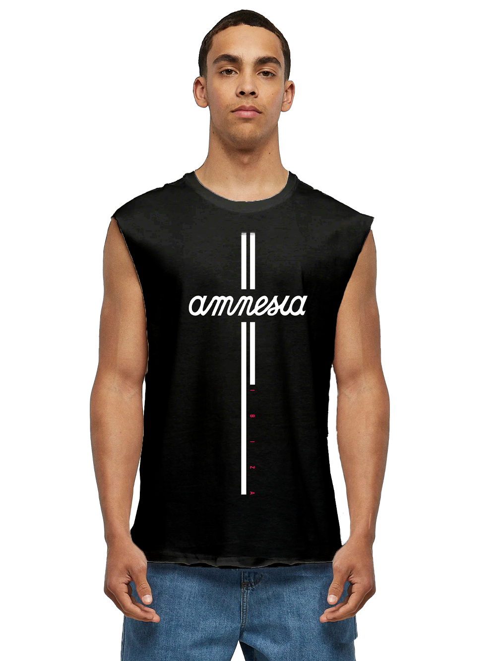 TWO LINES SLEEVELESS AMNESIA T-Shirt - SEASON 2025