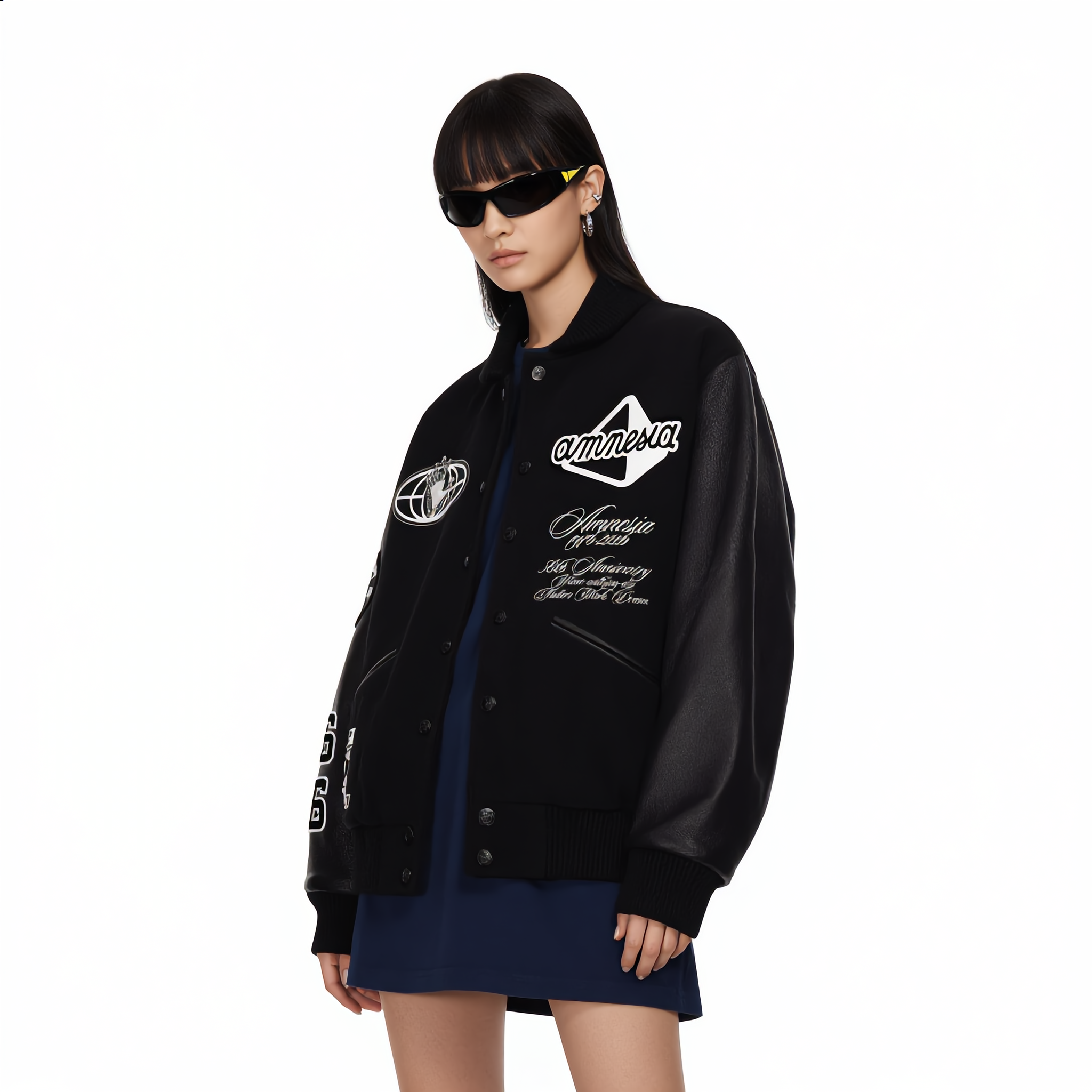 AMNESIA 1976 VARSITY BOMBER JACKET