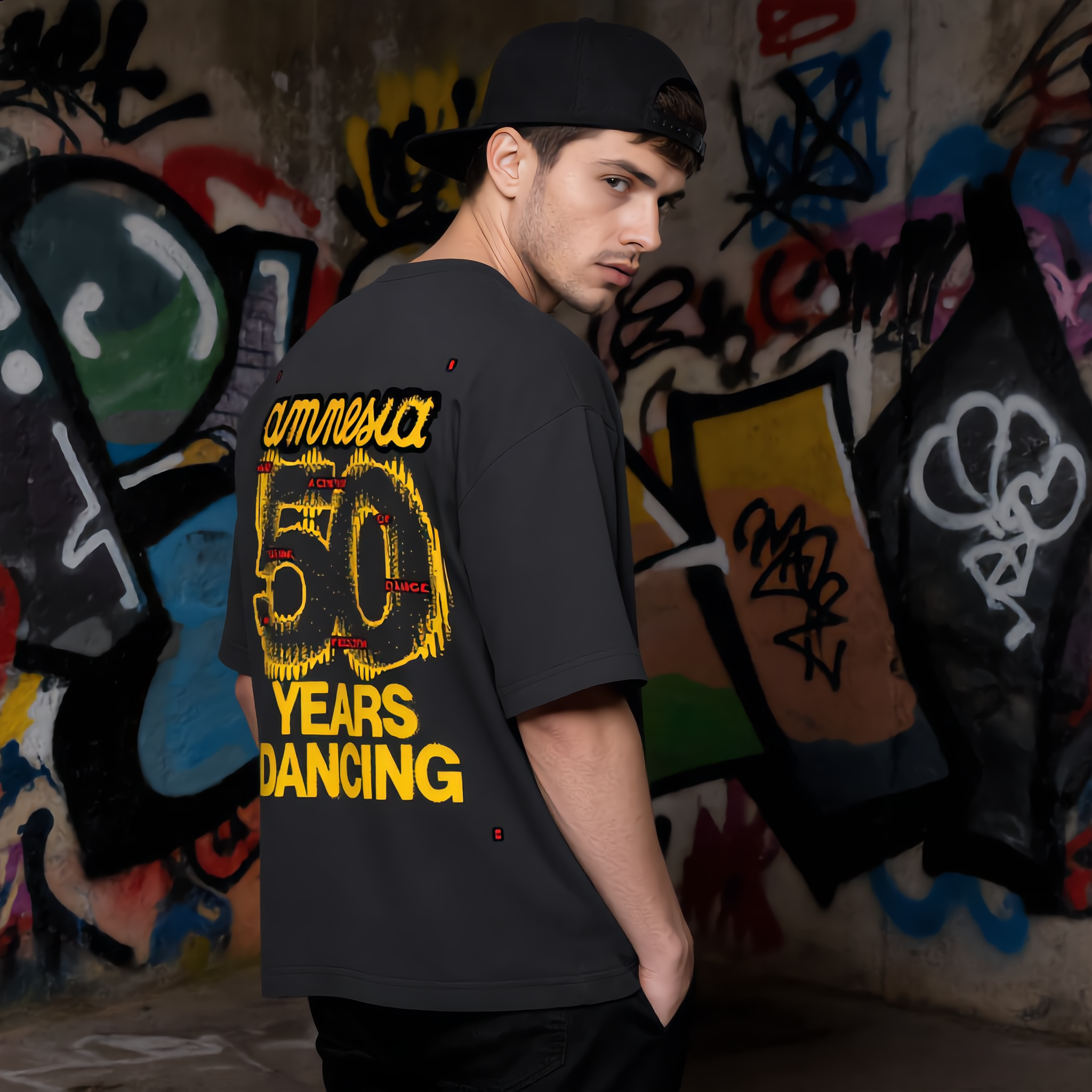 AMNESIA 50 YEARS DANCING T-SHIRT