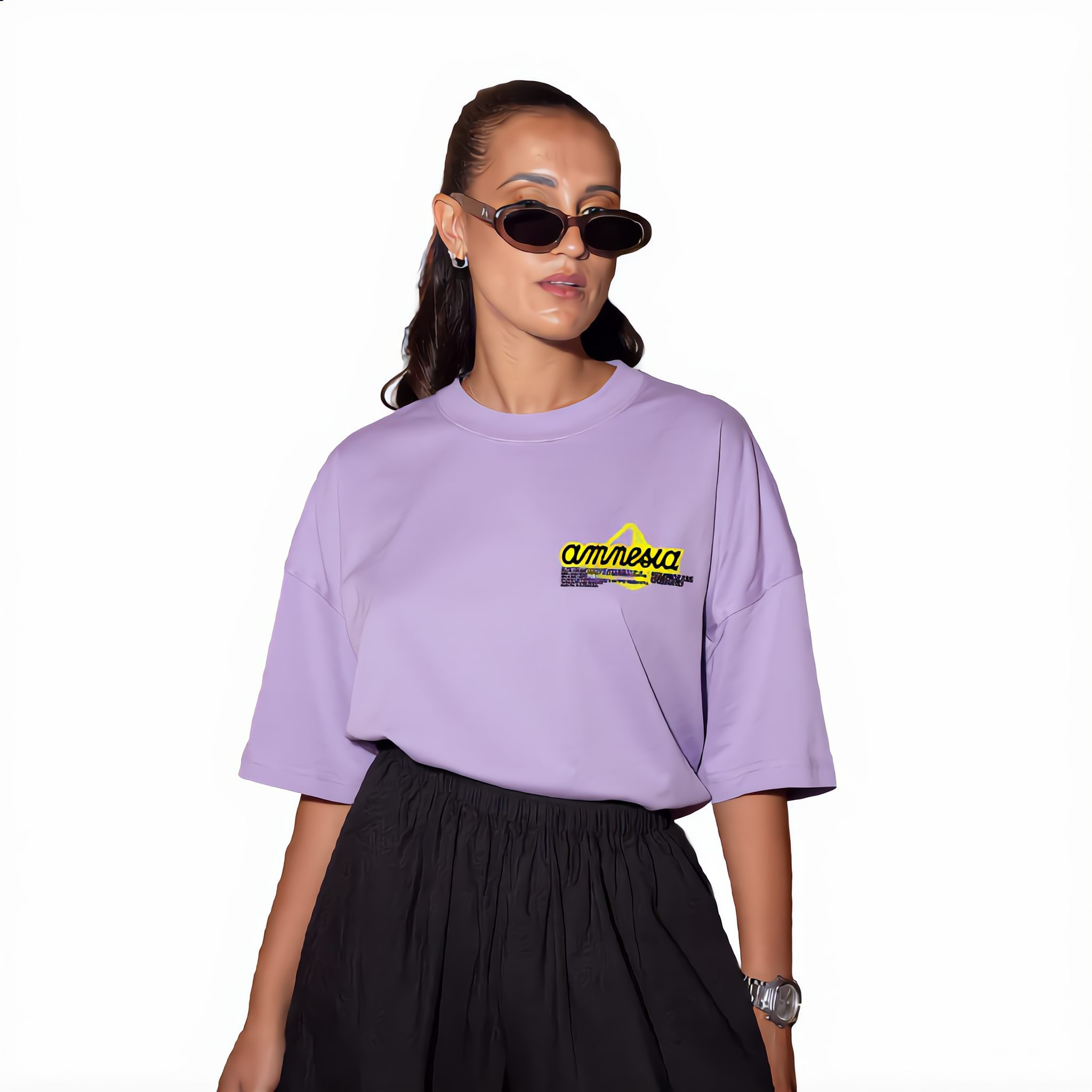 AMNESIA MEMORIES ARE OVERRATED T-SHIRT LILAC